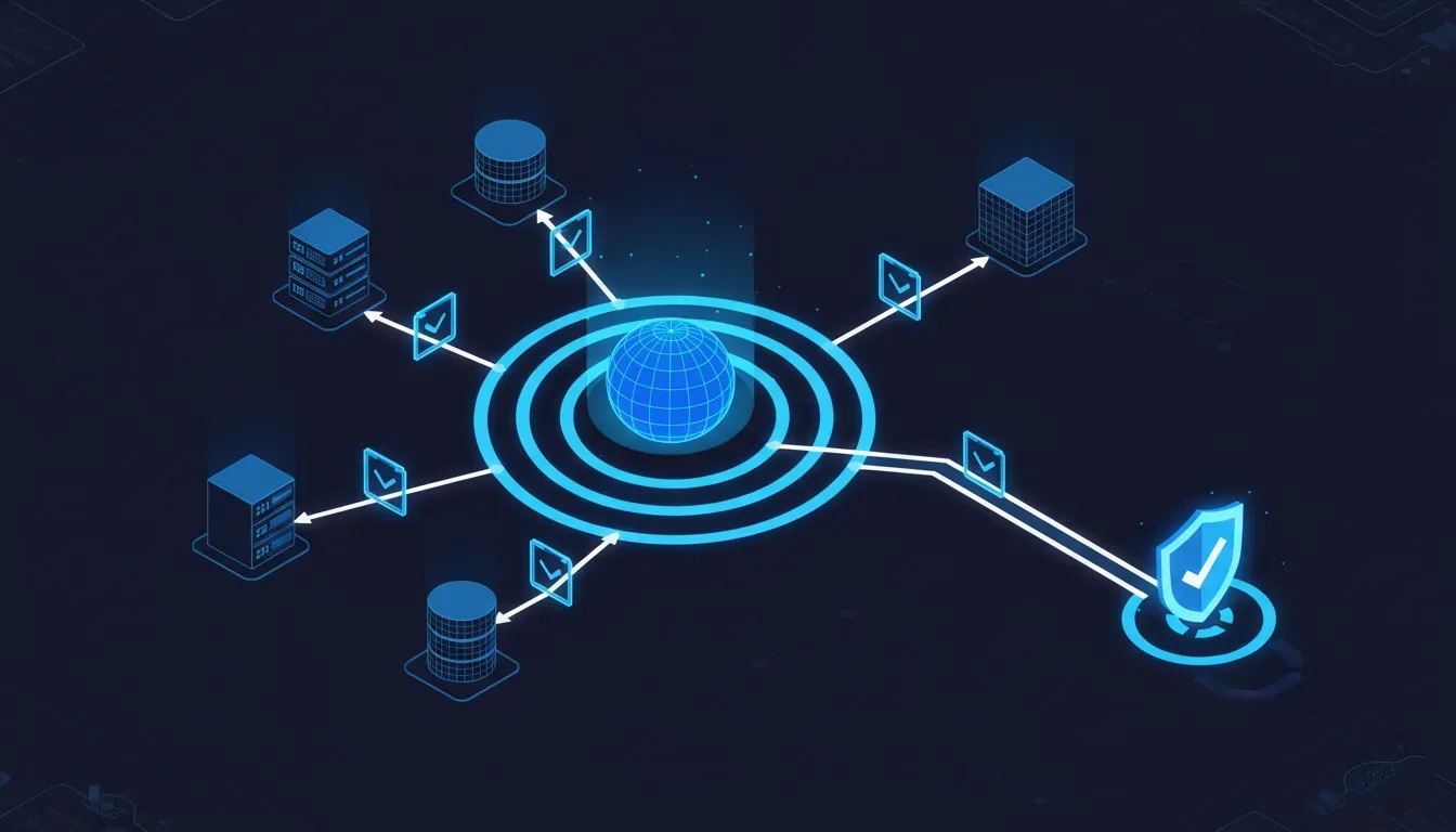 The defended shape: an agent behind concentric guardrails — scoped tools, gated actions, and an approval checkpoint before anything irreversible.