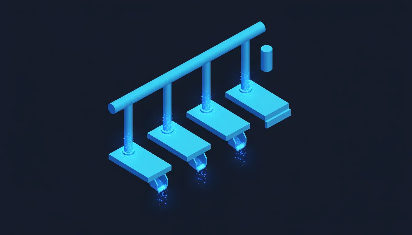 The channel that closes. A normal theme keeps receiving the stream of platform updates on the left and can always be exported out the bottom. A Canvas-edited theme is still a working storefront, but both of those paths are shut for it: nothing flows in from the update channel, and nothing comes out as files.